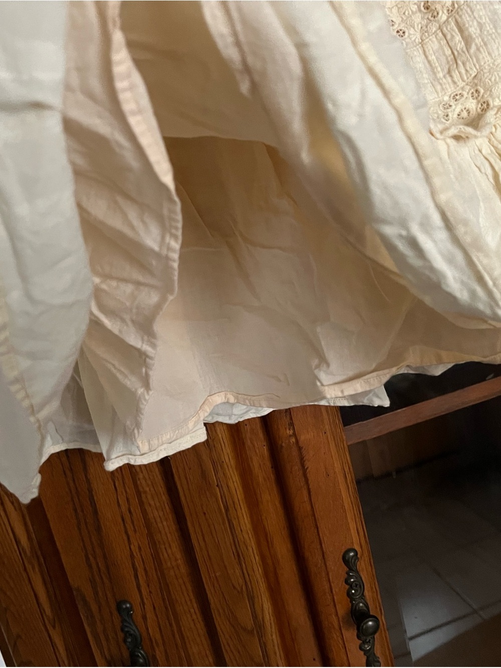 LoveShackFancy Cream Eyelet Tiered Skirt - Picture 8 of 11